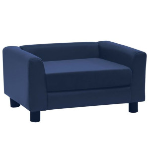 Sofa dla psa, niebieska, 60x43x30 cm, plusz i sztu