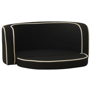 Rozkładana sofa dla psa, czarna, 76x71x30 cm, lnia