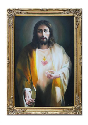 Obraz olejny ręcznie malowany 75x105 cm Jezus Chrystus