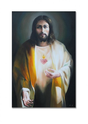 Obraz olejny ręcznie malowany 60x90cm Jezus Chrystus
