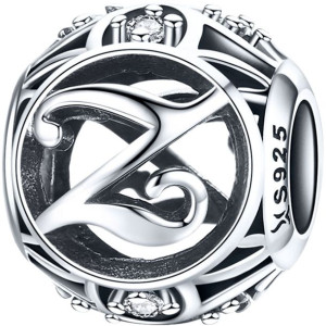 Charms LITERA Z Koralik zawieszka srebro beads pr 925