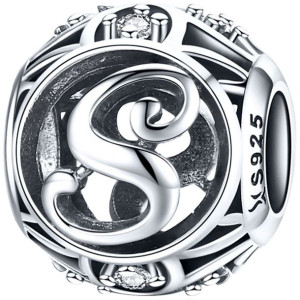 Charms LITERA S Koralik zawieszka srebro beads pr 925