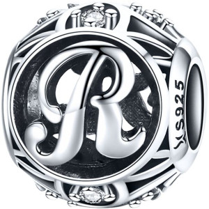 Charms LITERA R Koralik zawieszka srebro beads pr 925