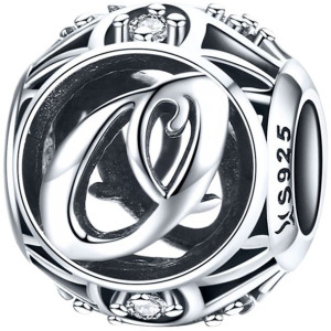 Charms LITERA O Koralik zawieszka srebro beads pr 925