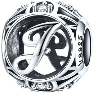 Charms LITERA J Koralik zawieszka srebro beads pr 925