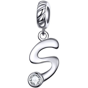 Charms Literka S Zawieszka koralik srebro beads pr 925