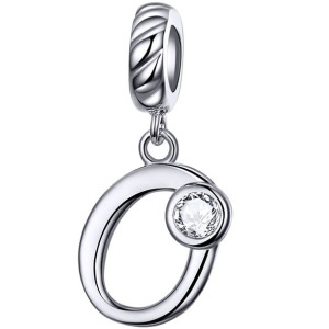 Charms Literka O Zawieszka koralik srebro beads pr 925