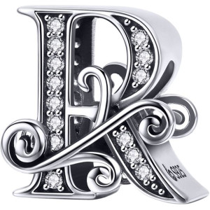 Charms LITERKA R Zawieszka koralik srebro beads pr 925
