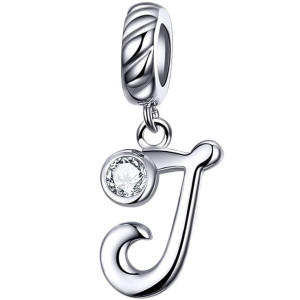 Charms Literka J Zawieszka koralik srebro beads pr 925