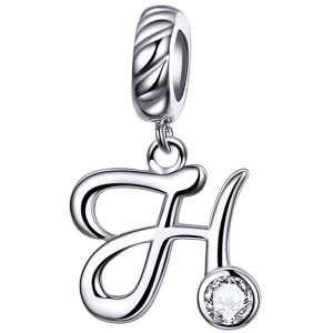 Charms Literka H Zawieszka koralik srebro beads pr 925
