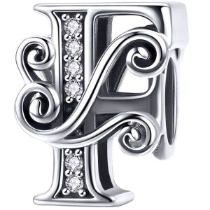 Charms LITERKA F Zawieszka koralik srebro beads pr 925