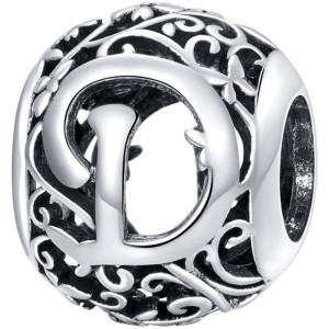 Charms Litera D Zawieszka koralik srebro beads pr 925
