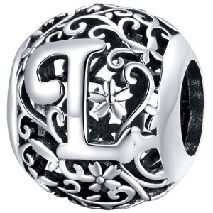 Charms Litera L Zawieszka koralik srebro beads pr 925