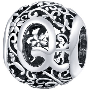 Charms Litera Q Zawieszka koralik srebro beads pr 925