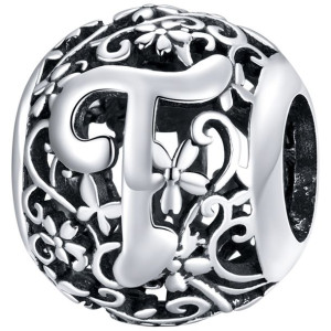 Charms Litera T Zawieszka koralik srebro beads pr 925