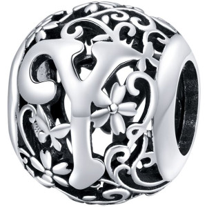 Charms Litera Y Zawieszka koralik srebro beads pr 925