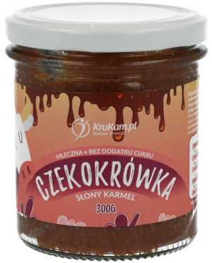 Mleczna Czekokrówka - Słony Karmel - pasta Bez Cukru 300 g - Krukam