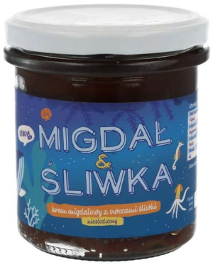 Krem migdałowy ze śliwką - Migdał & Śliwka - Bez Cukru 300 g - Krukam