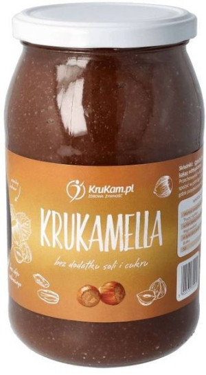 Krukamella - pasta z orzechów laskowych - Bez Cukru 900 g - Krukam