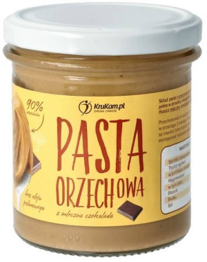 Pasta Orzechowa z mleczną czekoladą naturalna - krem orzechowy 300 g - Kruk