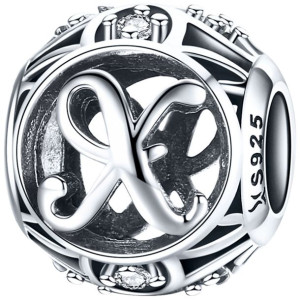 Charms LITERA X Koralik zawieszka beads srebro pr 925