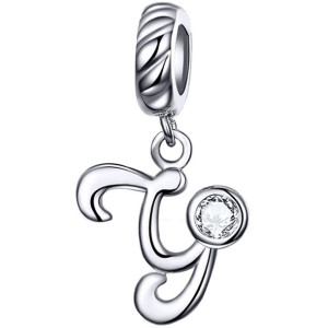 Charms Literka Y Zawieszka koralik beads srebro pr 925