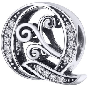 Charms LITERKA Q Zawieszka koralik beads srebro pr 925
