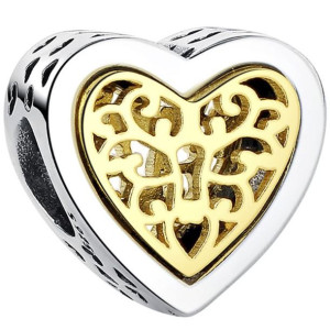 Charms SERCE zawieszka koralik beads srebro pr 925 CH238