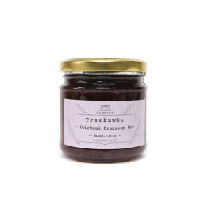 Konfitura Truskawkowa z Kwiatami Czarnego Bzu Cieleśnica 190g