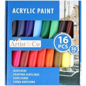 Farby AKRYLOWE zestaw farb 16szt x 36 ml