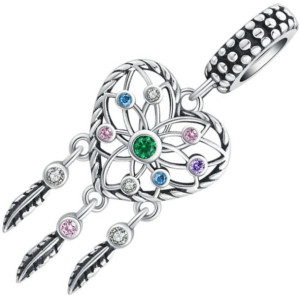 Charms Serduszko Zawieszka koralik beads srebro pr 925