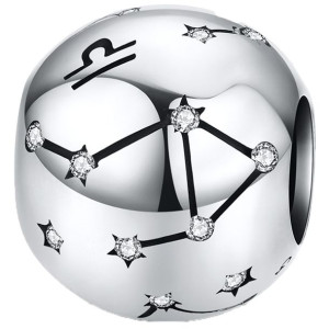 Charms znak zodiaku WAGA Zawieszka koralik beads srebro pr 925