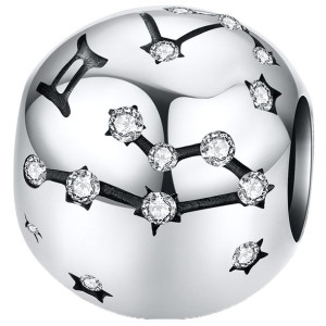 Charms Znak Zodiaku - Bliźnięta koralik beads srebro pr 925