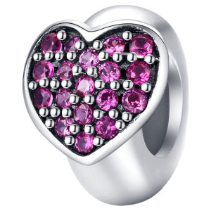 Charms stoper SERCE zawieszka koralik beads srebro pr 925