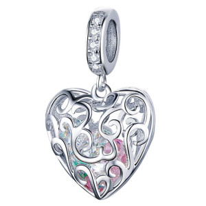 Charms SERDUSZKO ażurowe zawieszka koralik beads srebro pr 925