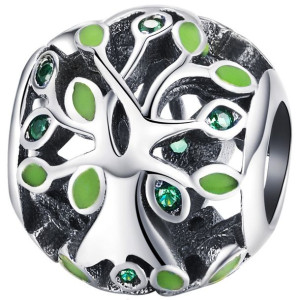 Charms DRZEWKO szczęścia zawieszka koralik beads srebro pr 925