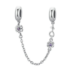 Charms ZABEZPIECZENIE z kwiatkiem zawieszka koralik beads srebro pr 925
