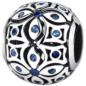 Charms KORALIK Z CYRKONIAMI zawieszka koralik beads srebro pr 925