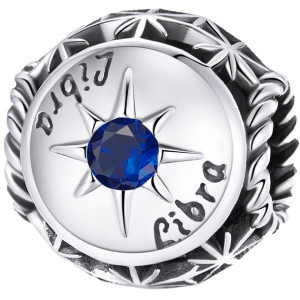 Charms znak zodiaku WAGA zawieszka koralik beads srebro pr 925
