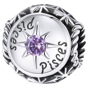 Charms znak zodiaku RYBY zawieszka koralik beads srebro pr 925