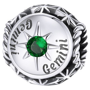 Charms znak zodiaku BLIŹNIĘTA zawieszka koralik beads srebro pr 925