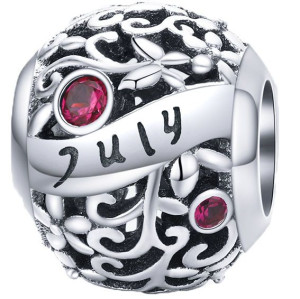 Charms miesiąc JULY lipiec zawieszka koralik beads srebro pr 925