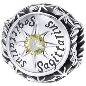 Charms znak zodiaku STRZELEC zawieszka koralik beads srebro pr 925