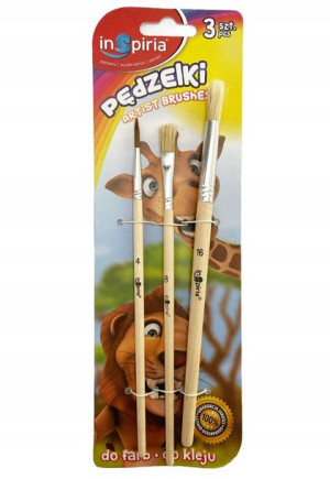 Pędzle malarskie pędzelki precyzyjne 3 szt zestaw