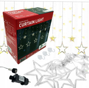 KURTYNA GWIAZDY wiszące 130 LED 7M lampki +GRATIS