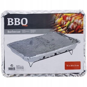 BBQ Barbecue Grill jednorazowy z węglem 31 x 24 cm