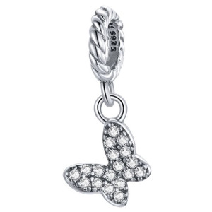Charms MOTYLEK zawieszka koralik beads srebro pr 925