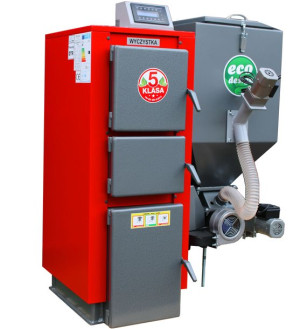 Kocioł piec z podajnikiem na pellet i ekogroszek 15kW 130m2 TECHNIX sv200