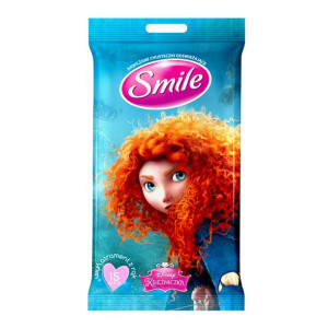 DISNEY KSIĘŻNICZKA Chusteczki nawilżane 15szt SMILE