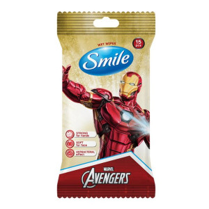 MARVEL chusteczki nawilżane 15 szt. mix SMILE